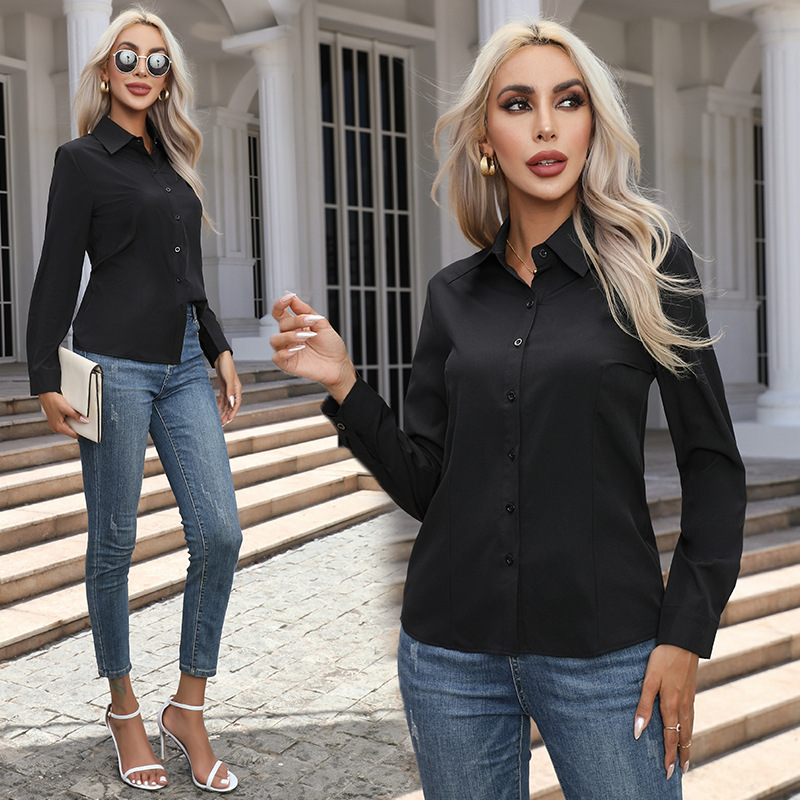 🔥2026 New Arrival: Women's Fashionable Casual Long-Sleeve Button-Down Shirt