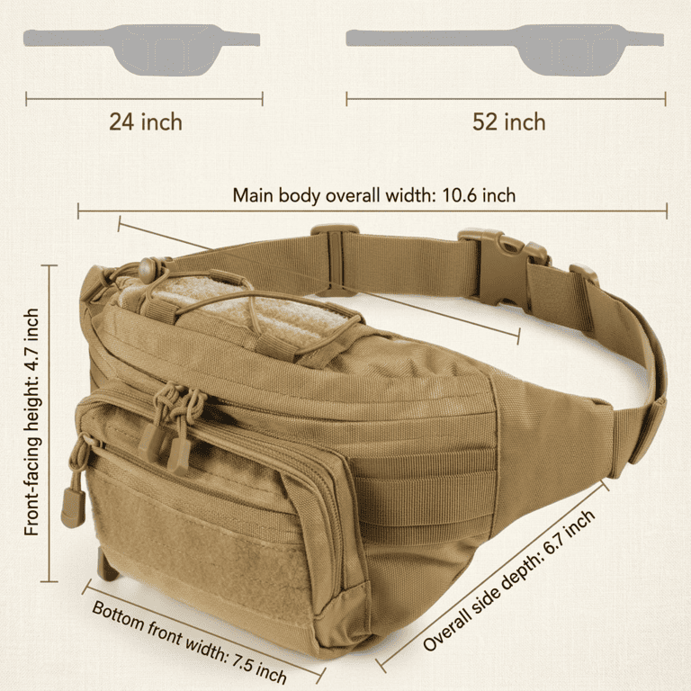 Tactical Sling Bag for Men – Durable Water-Resistant Waist Pack for Hiking, Travel & Everyday Carry🏕️