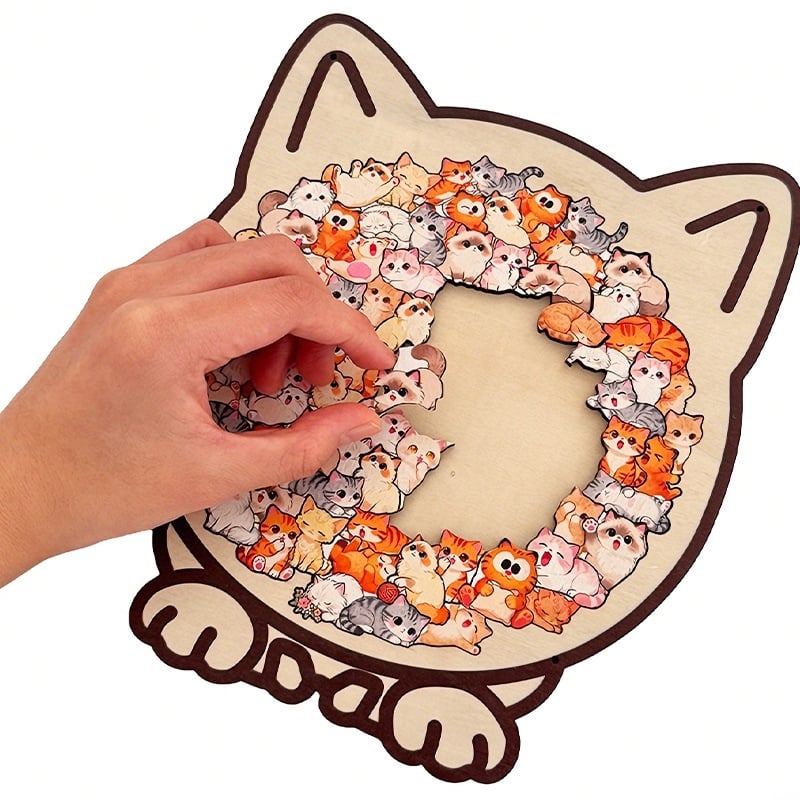 🐶🐱 Cute Puppy & Kitten DIY Puzzle Kit