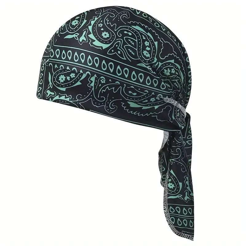 Paisley Cooling Headscarf Cap 5Pcs Set, Motorcycle Pirate Head Wrap Safety Helmet Liner