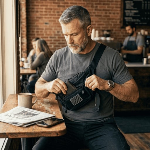 Tactical Sling Bag for Men – Durable Water-Resistant Waist Pack for Hiking, Travel & Everyday Carry🏕️