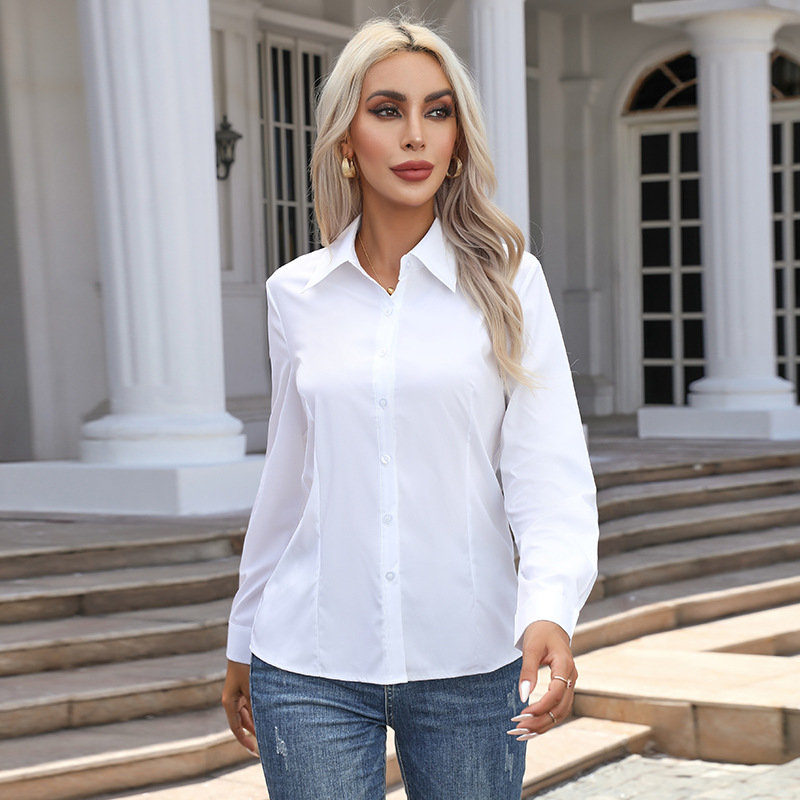 🔥2026 New Arrival: Women's Fashionable Casual Long-Sleeve Button-Down Shirt