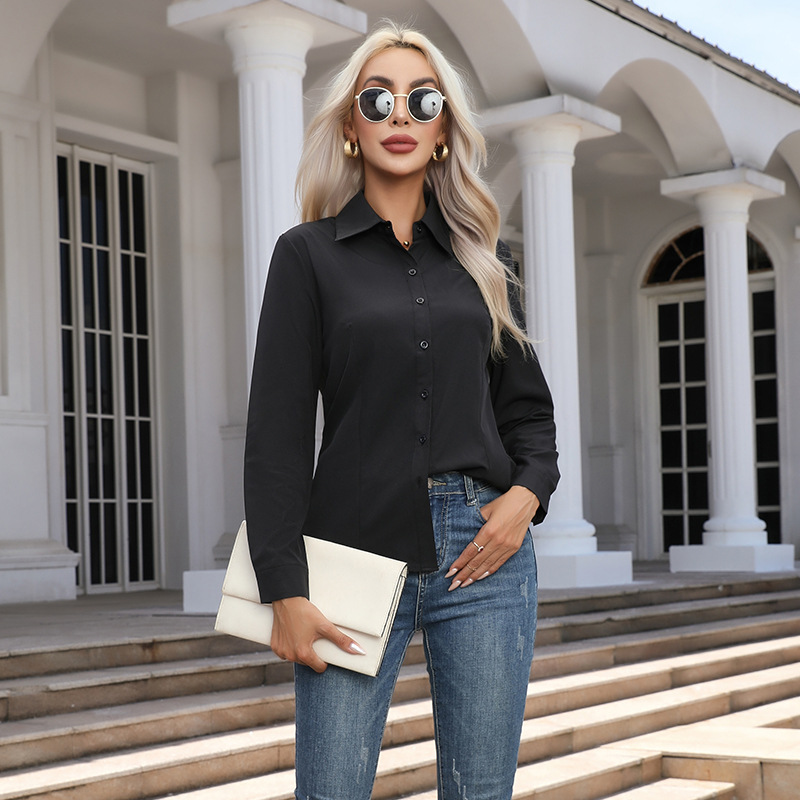 🔥2026 New Arrival: Women's Fashionable Casual Long-Sleeve Button-Down Shirt