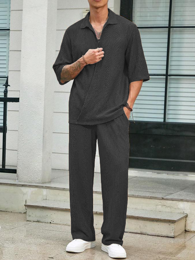 Men’s Textured Resort Set