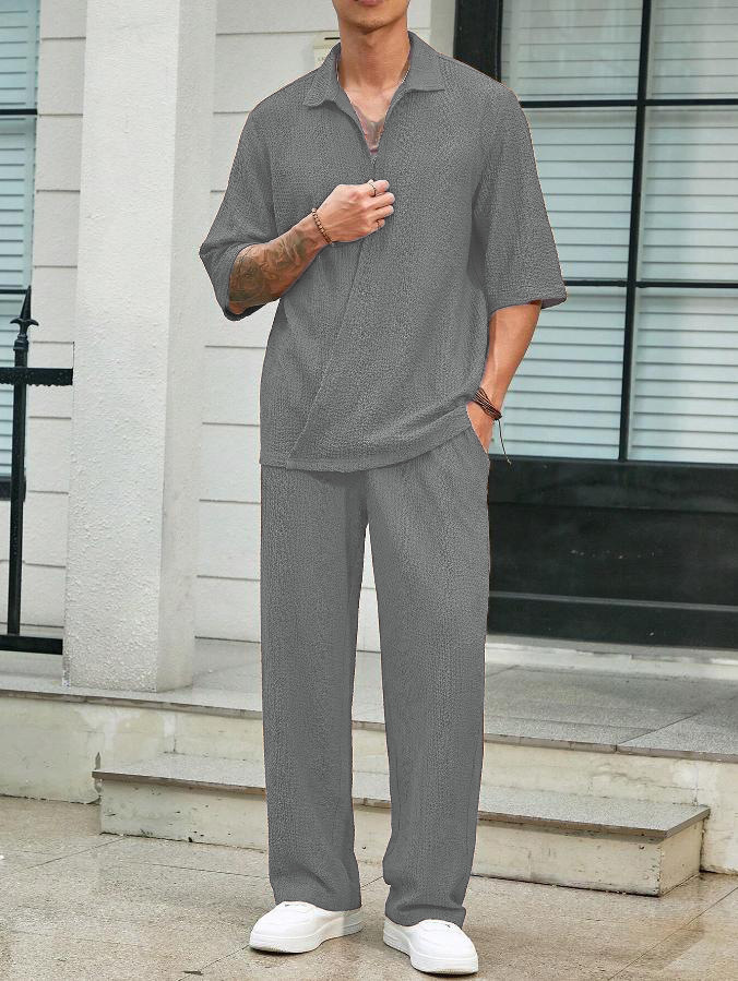 Men’s Textured Resort Set