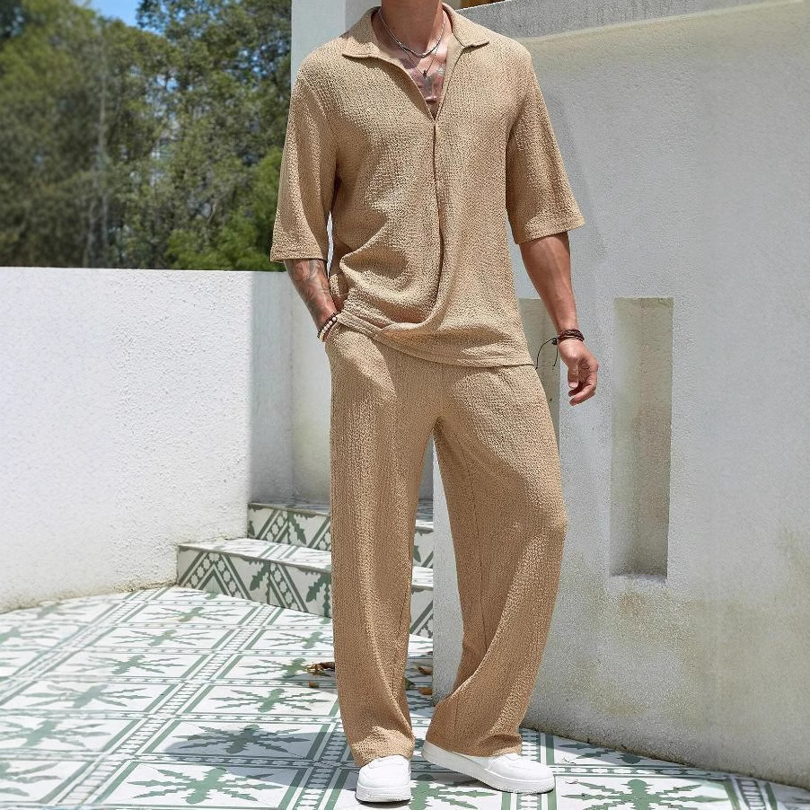 Men’s Textured Resort Set