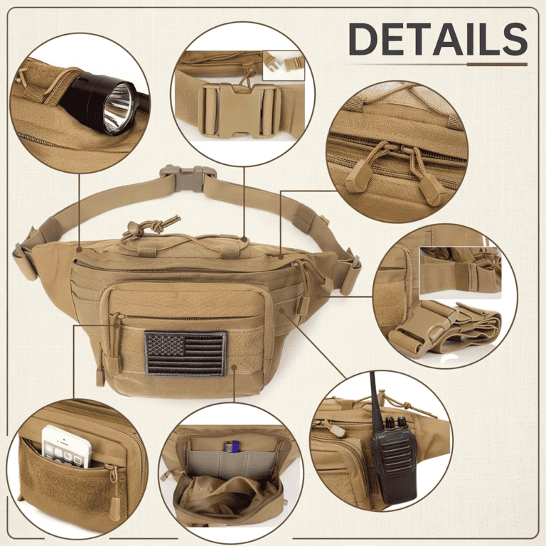 Tactical Sling Bag for Men – Durable Water-Resistant Waist Pack for Hiking, Travel & Everyday Carry🏕️