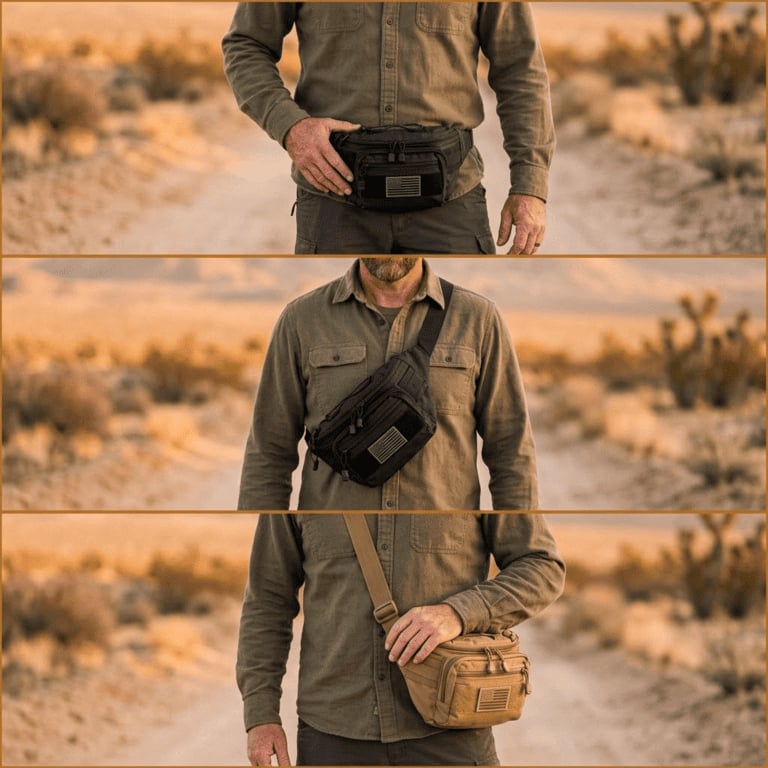 Tactical Sling Bag for Men – Durable Water-Resistant Waist Pack for Hiking, Travel & Everyday Carry🏕️