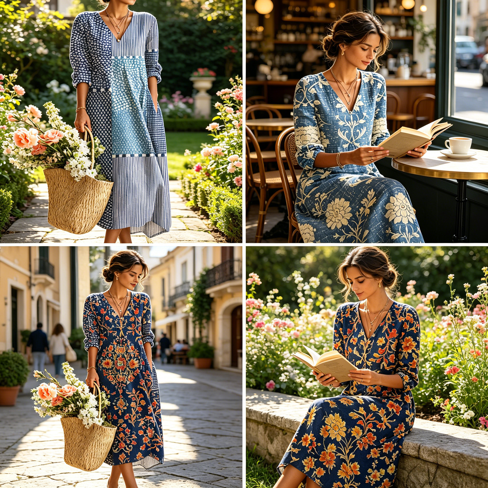 Künstlerisches Kleid mit entspannter Eleganz