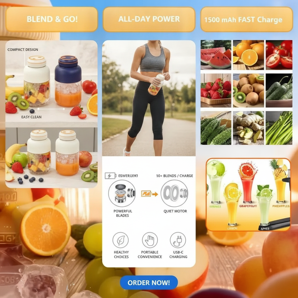 Portable Household Appliances Juicer,USB Rechargeable Juice Blender Cup,Multifunctional juicermachine ,Summer Essentials Smoothieblender