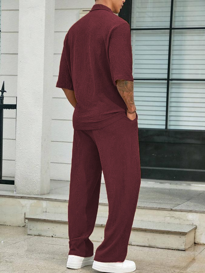 Men’s Textured Resort Set