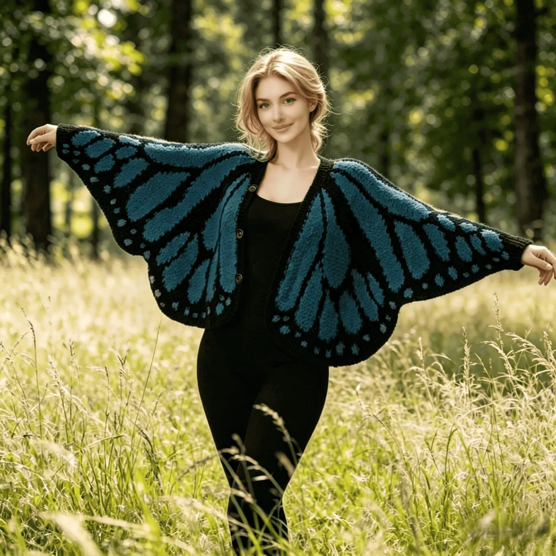 Women’s Butterfly Wing Knit Cardigan – Cozy, Stylish, and Eye-Catching