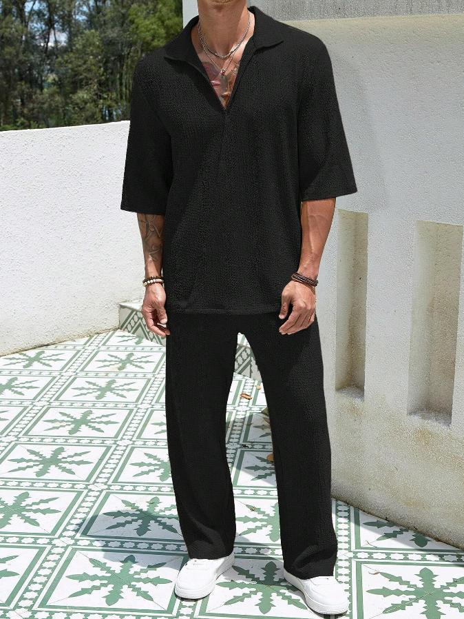 Men’s Textured Resort Set