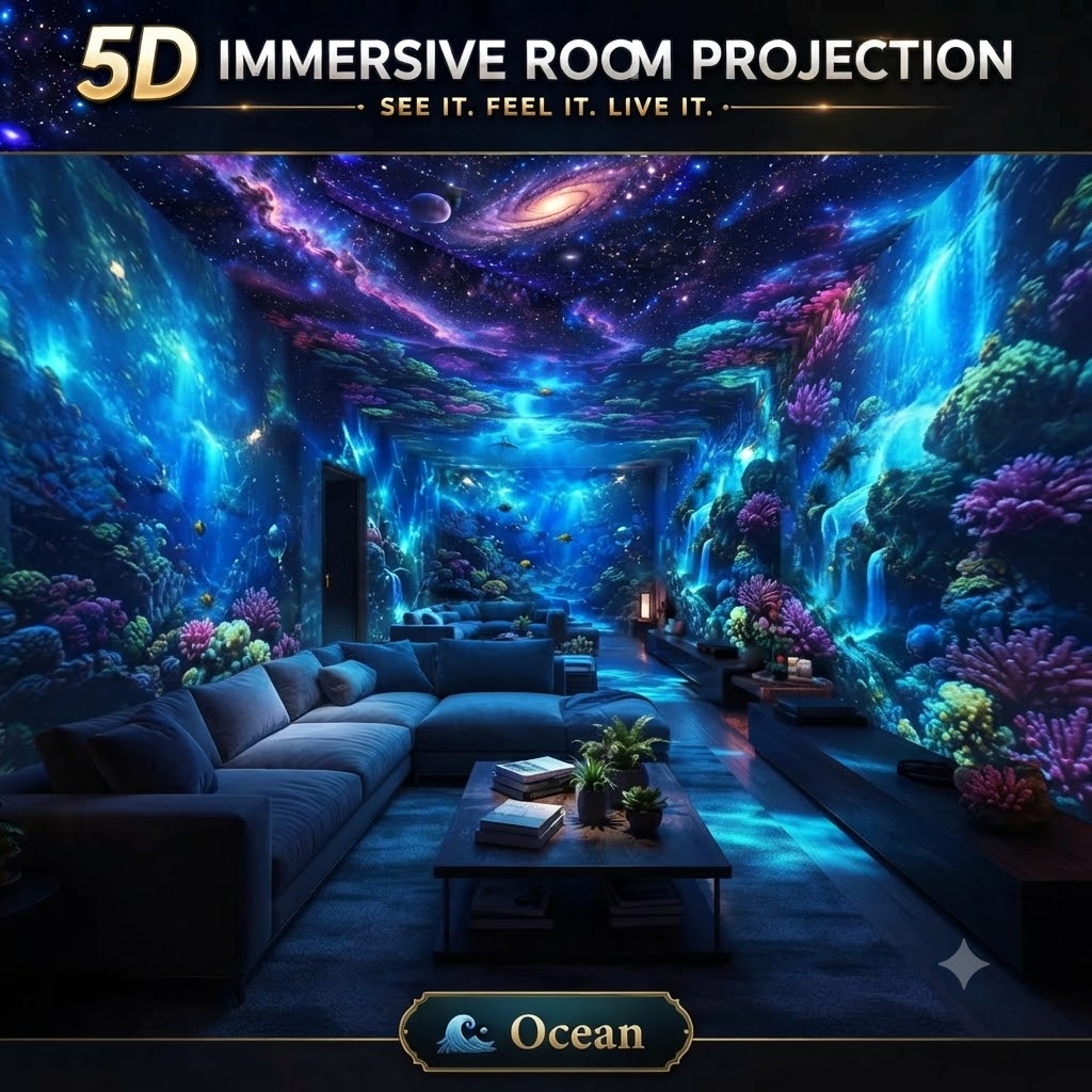 Smart Holographic Star & Ocean 5D Projector