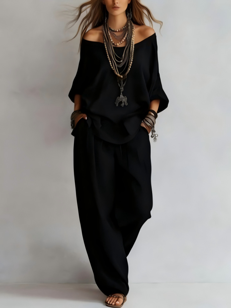 New Women's Cotton-Linen Set