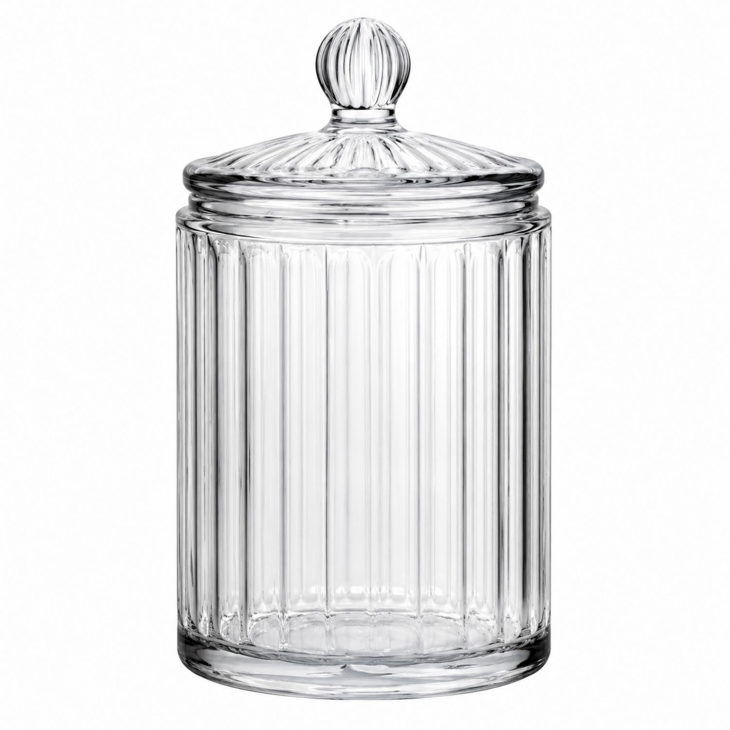 Barattolo in Vetro Trasparente con Coperchio Ermetico 1500ml-Cavessahome