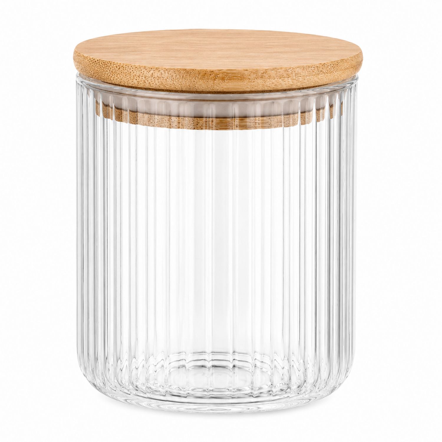 Barattolo in Vetro con Coperchio in Bambù 1000ml-Cavessahome