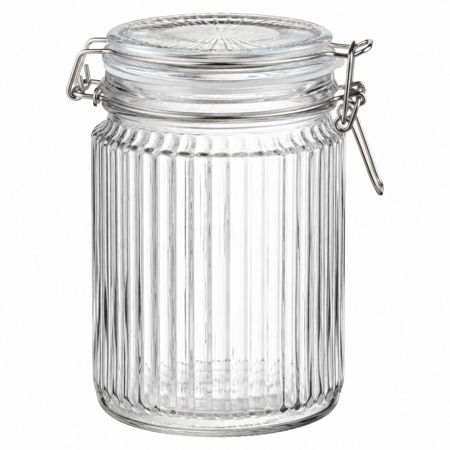 Barattolo Ermetico in Vetro Trasparente 1000 ml-Cavessahome