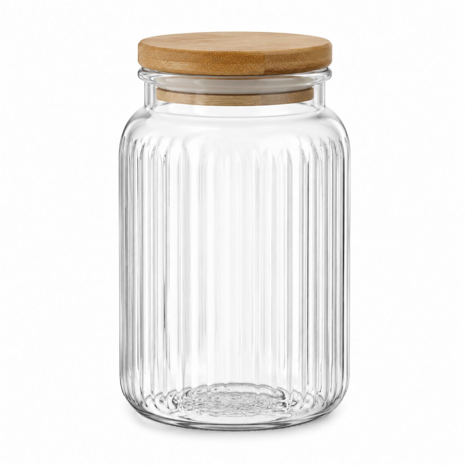 Barattolo in vetro con coperchio in bambù, 1000ml-Cavessahome