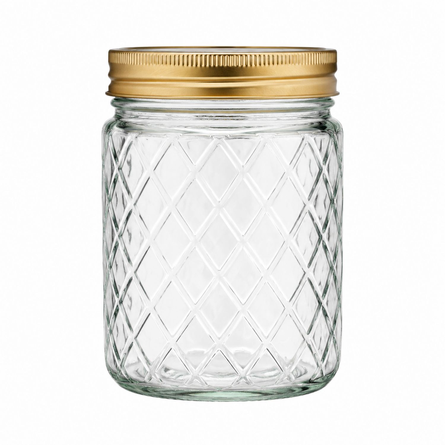 Barattolo di Vetro con Tappo Oro 500 ml-Cavessahome