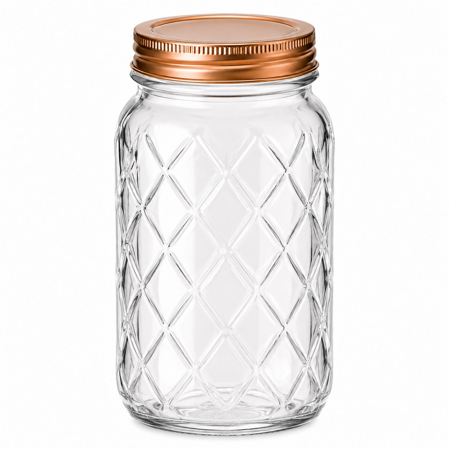 Barattolo in Vetro con Tappo Rame 1000ml-Cavessahome