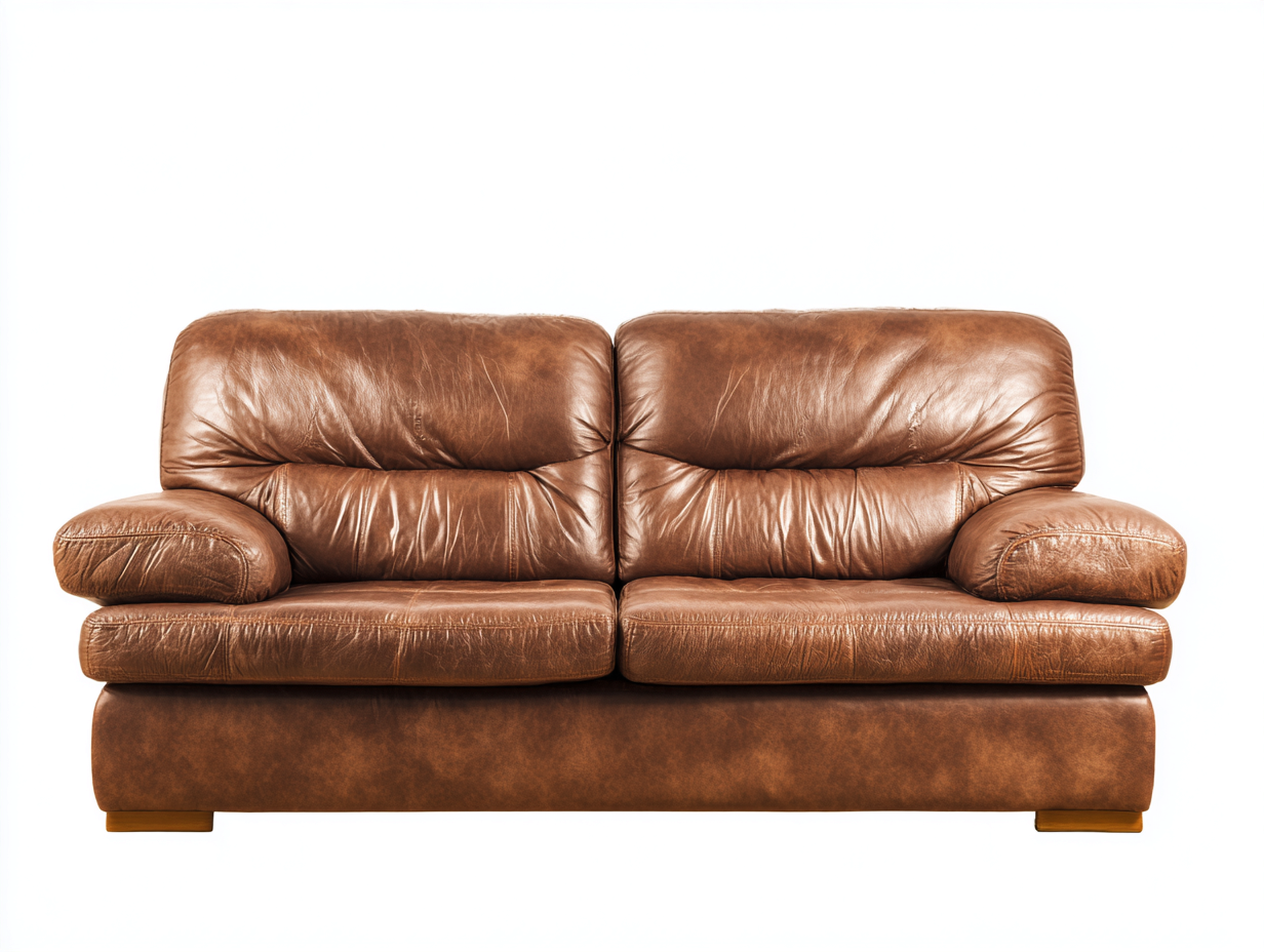 3 Sitzer Sofas Lederoptik 210x88x78 cm - Braun - modernes Wohnzimmerdesign-Kasazinest