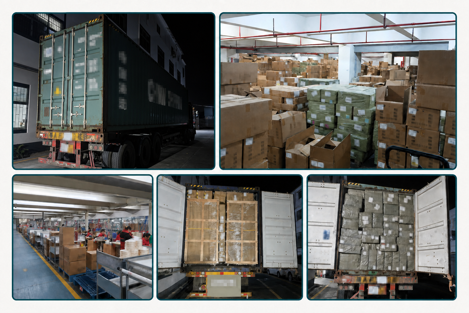 Operaci&oacute;n real de almac&eacute;n, producci&oacute;n y carga de contenedores para env&iacute;os DDP