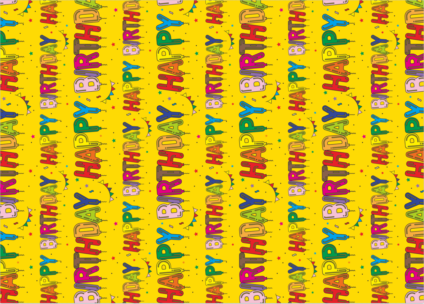 AW-PR-98E2 | Papel de cumpleaños con diseños tiernos