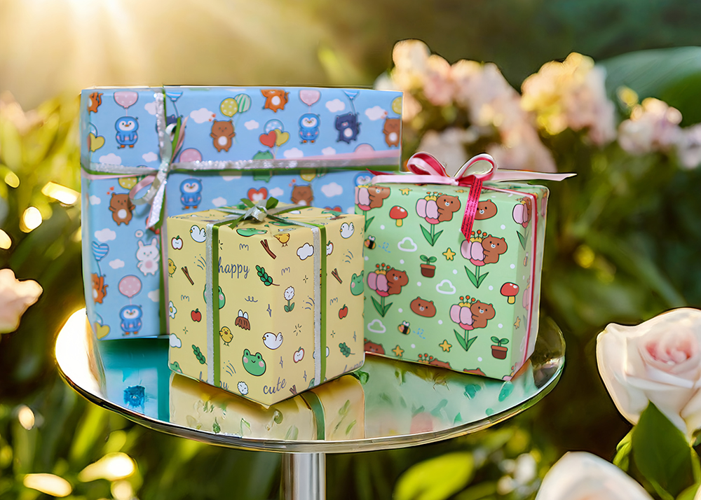 AW-PR-GJMK | Papel para regalo con diseño de parque de diversiones