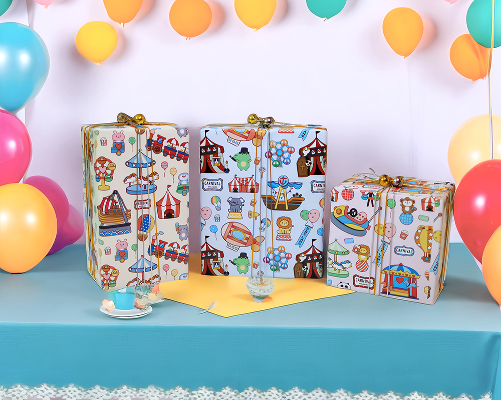 AW-PR-X7SR | Papel para regalo con diseño de carnaval