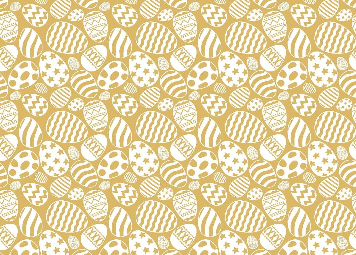 AW-PR-UZGR | Papel de Pascua negro con huevos dorados
