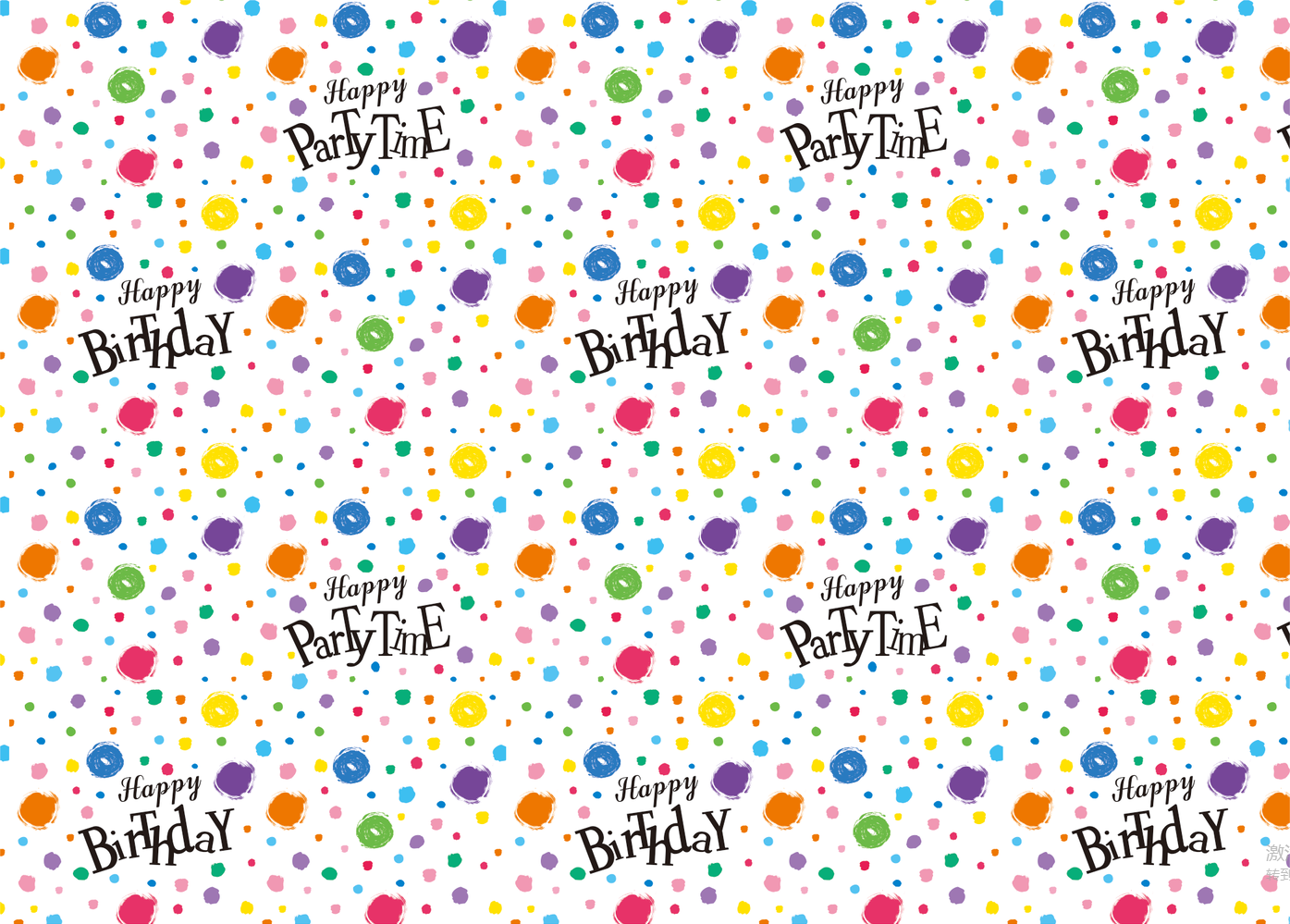 AW-PR-68J3 | Papel de cumpleaños con diseño de pinceladas