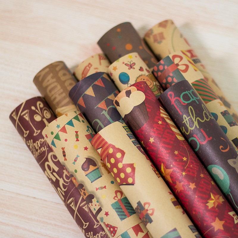 AW-PR-HB48 | Papel de cumpleaños con diseños tiernos