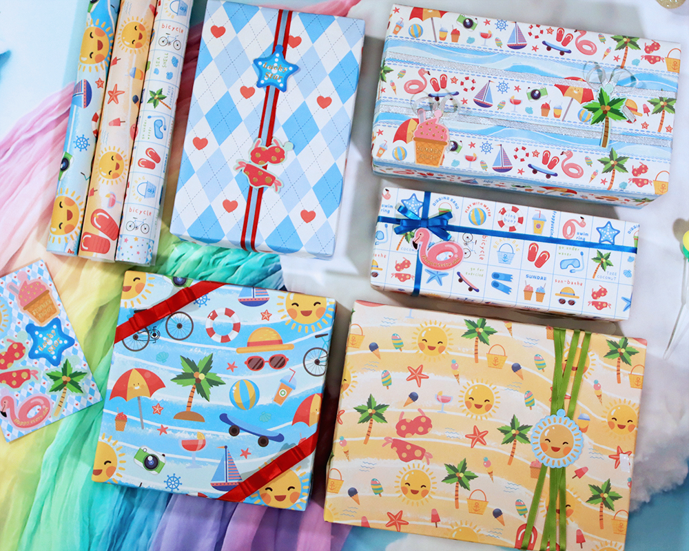 AW-PR-F45F | Papel para regalo en tonos azules