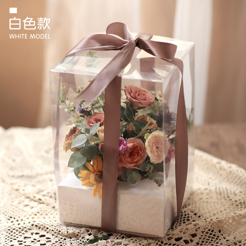 AW-CF-82DN | Caja floral transparente de PVC