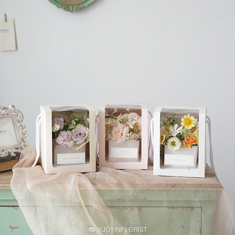AW-CF-N3YN | Caja floral con ventana en dos tamaños
