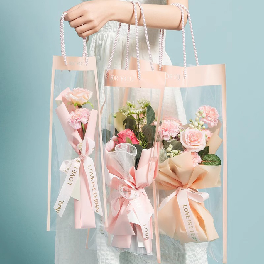 AW-BF-BDSH | Bolsa floral transparente con borde