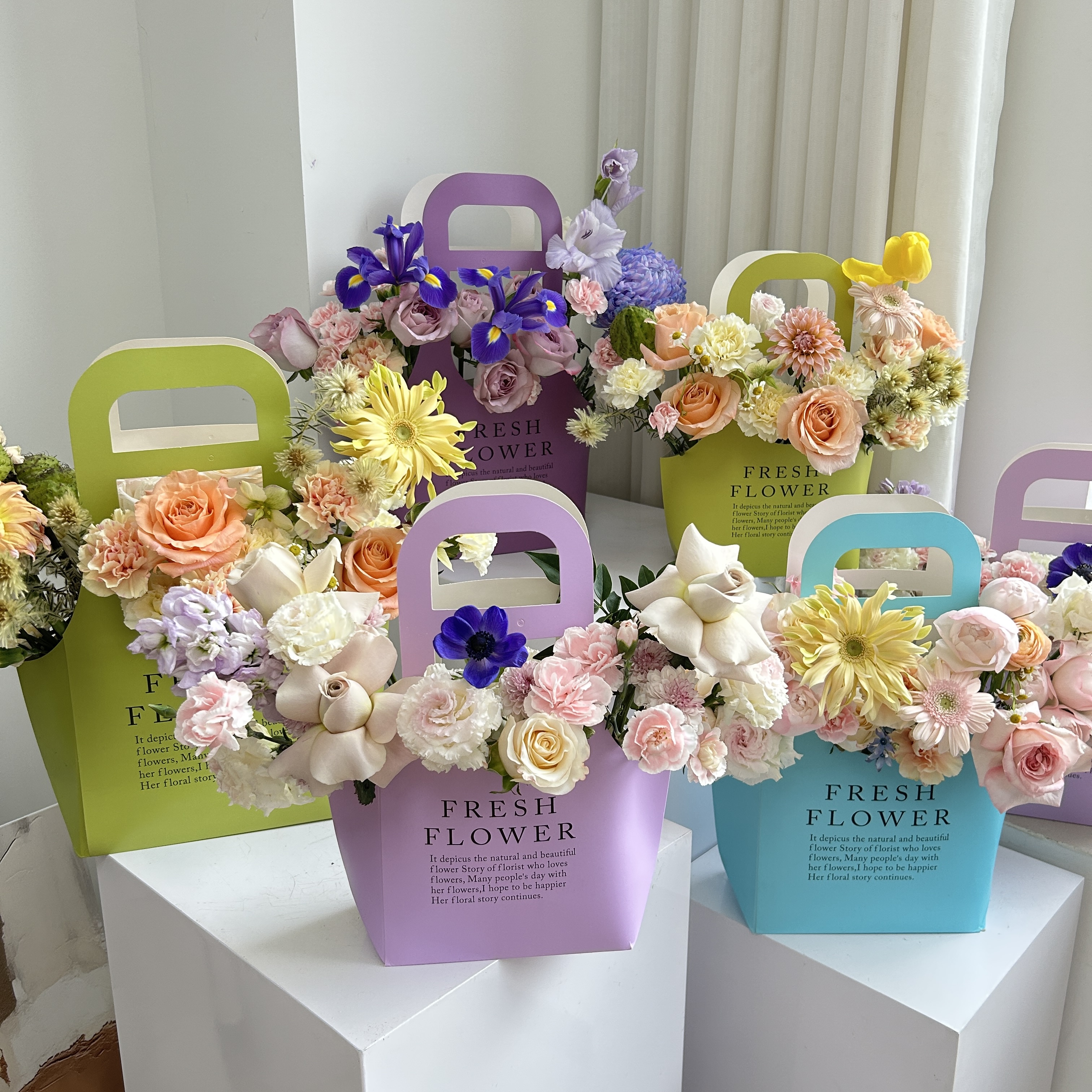 AW-BF-Y99S | Bolsa floral tipo bolso en dos tamaños