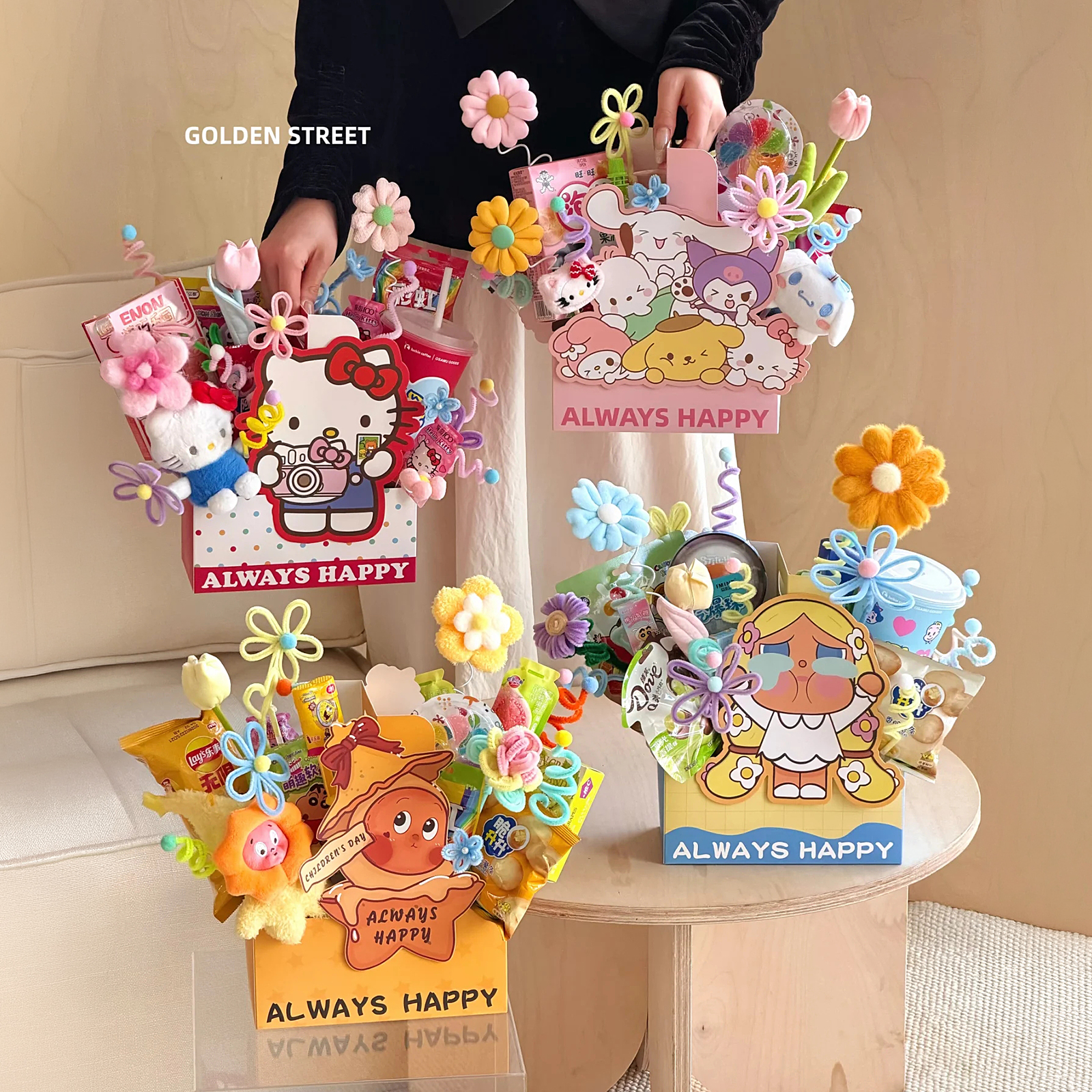 AW-CF-VWGN | Caja floral con diseños de caricaturas
