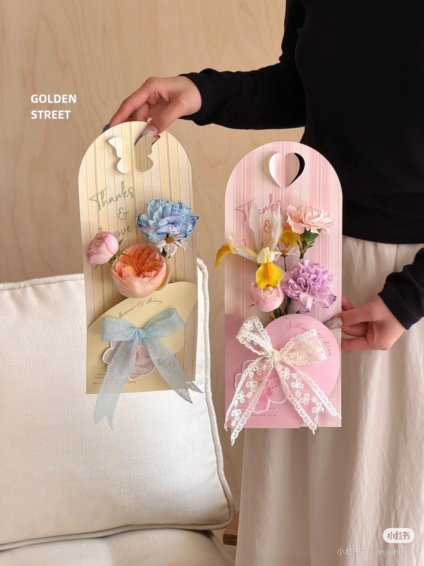 AW-TF-H8PW | Tarjeta decorativa Compañera de flores