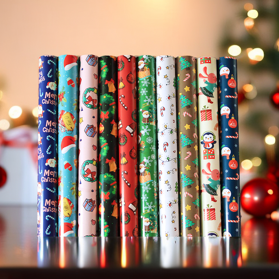 AW-PR-ZN4T | Papel de Navidad con personajes ilustrados