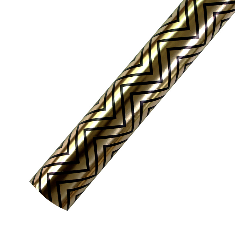 AW-PR-D7SX | Papel para regalo con estampado dorado geométrico