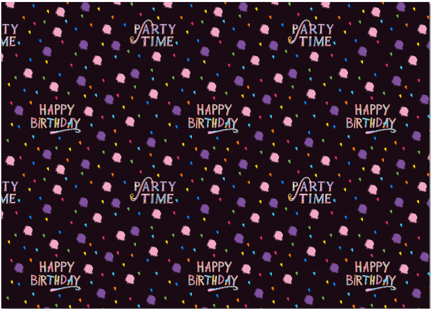 AW-PR-VABL | Papel de cumpleaños multicolor