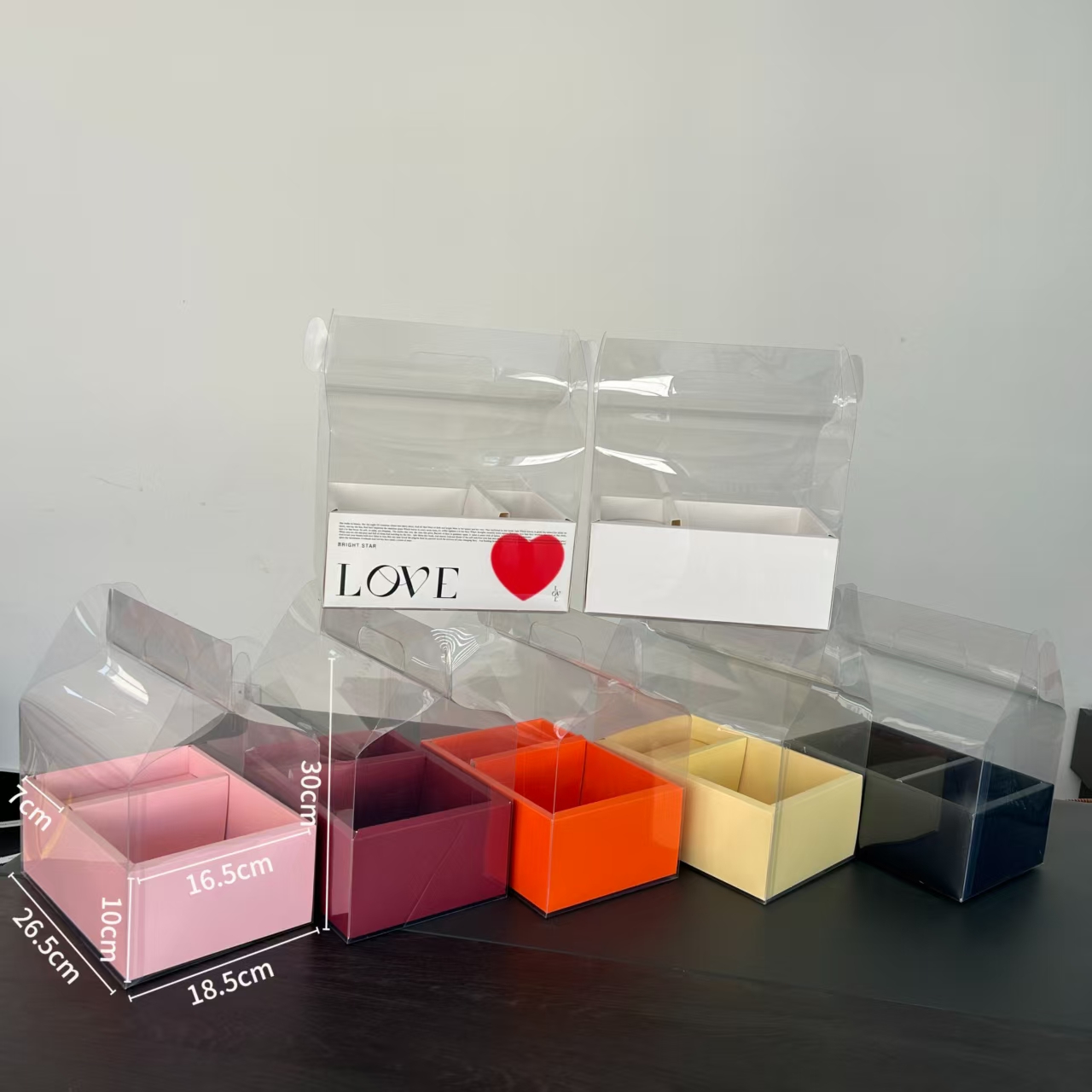 AW-CF-DRKL | Caja para flores y pastel con ventana