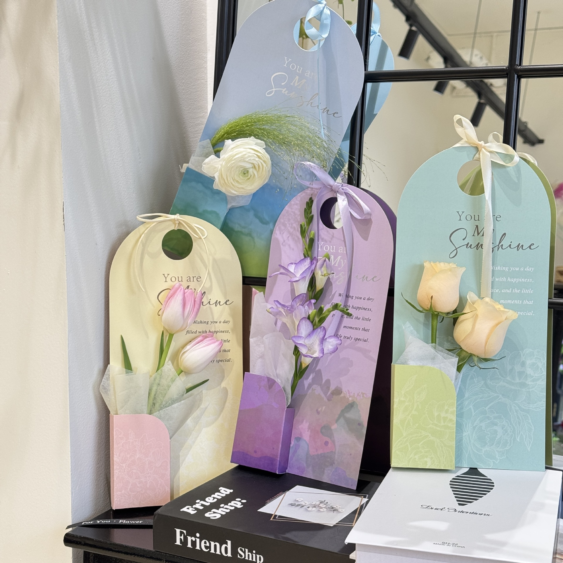 AW-BF-SZWQ | Bolsa floral de borde recto