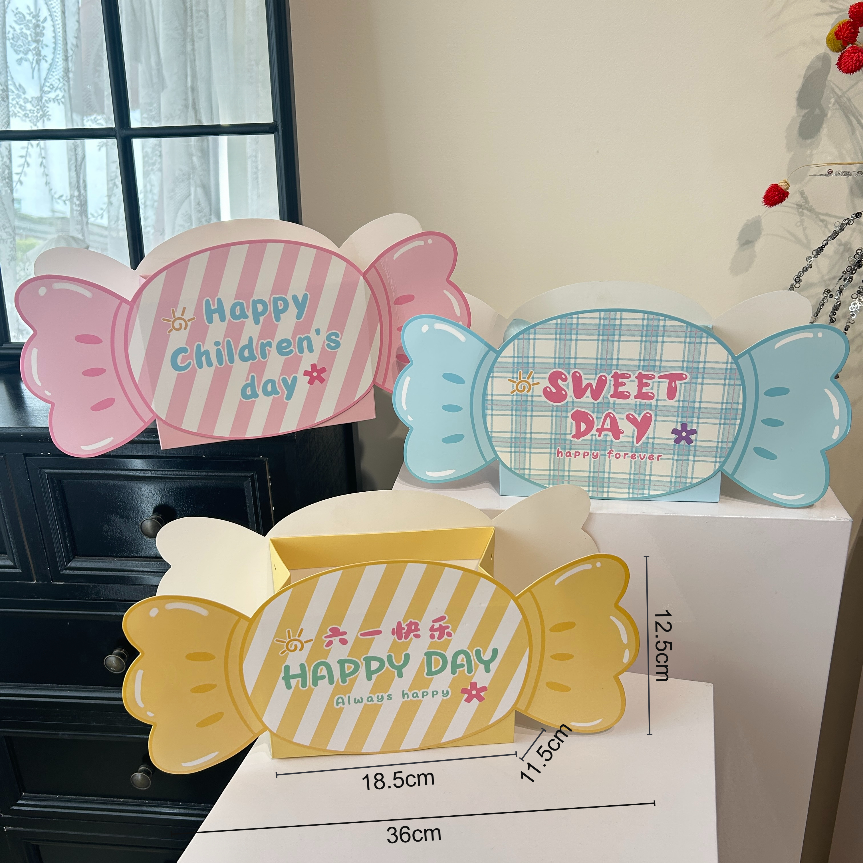 AW-CF-3G9D | Caja floral Cuento de caramelos