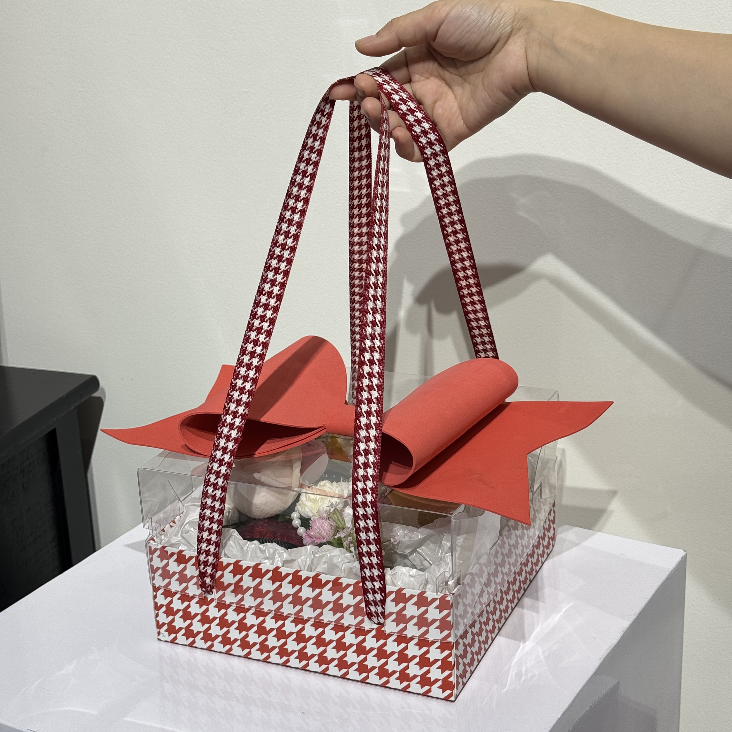 AW-CF-6V9L | Caja floral pata de gallo rectangular