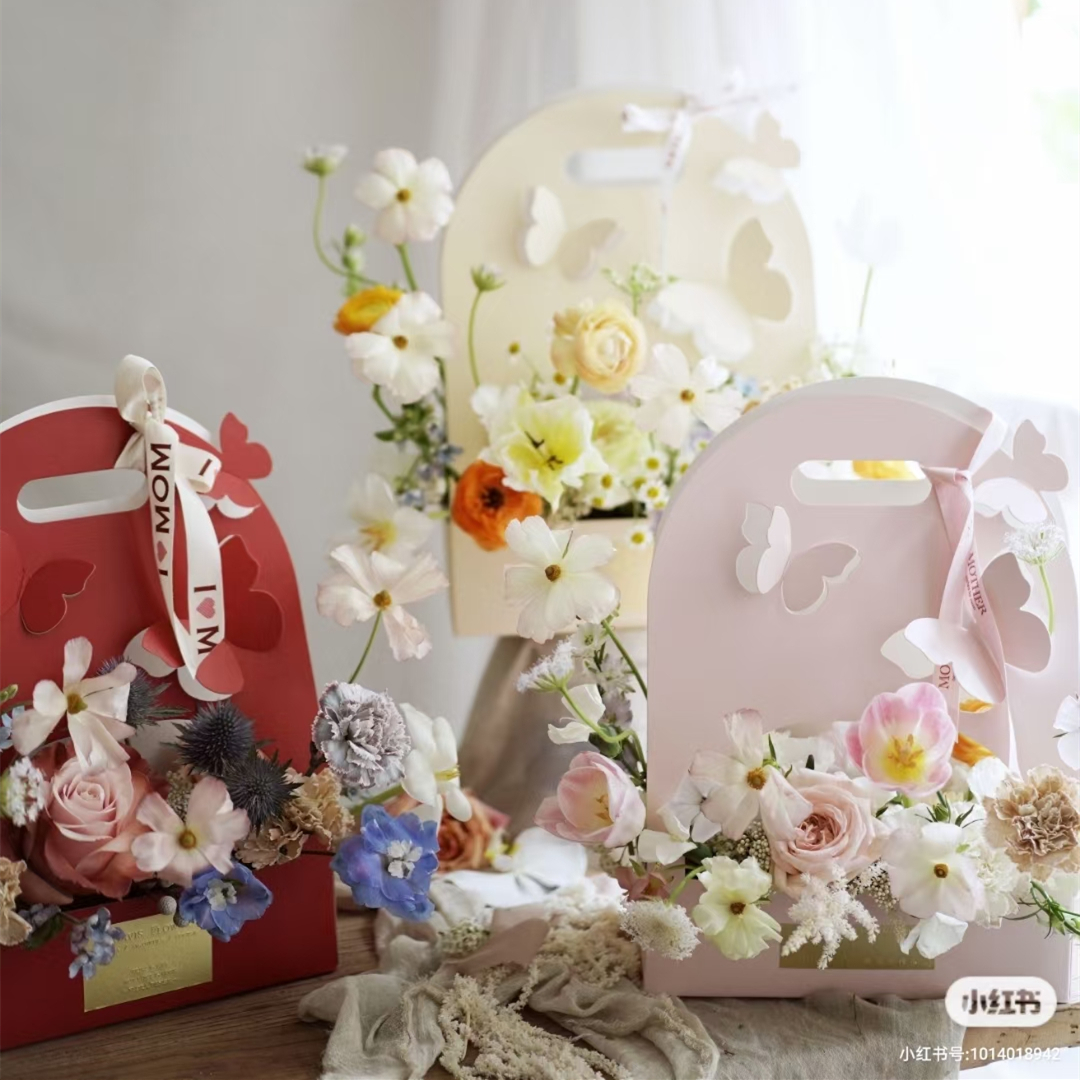 AW-CF-ZDXP | Caja floral Mariposa tamaño grande