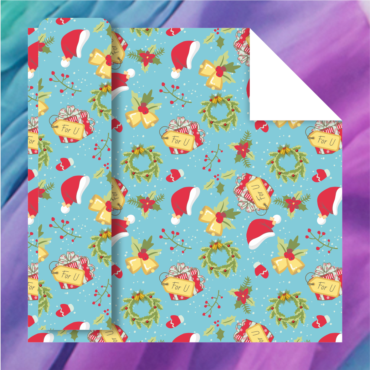 AW-PR-ZN4T | Papel de Navidad con personajes ilustrados