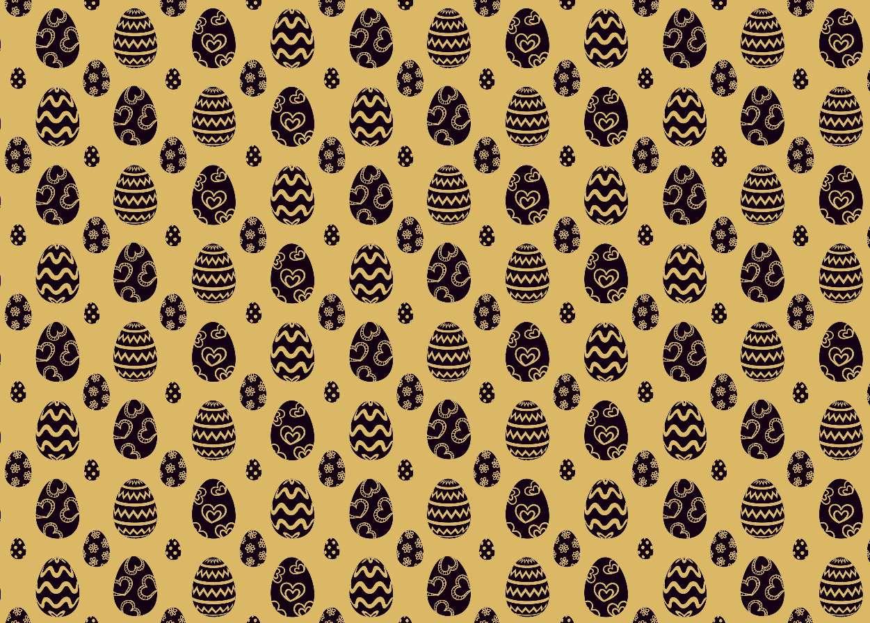 AW-PR-UZGR | Papel de Pascua negro con huevos dorados